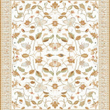 Chic Floral Boho Entryway with Layered Beige and Khaki Petal(Beige)