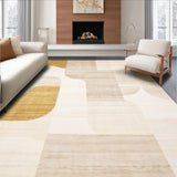 Modern Beige Area Abstract Geometry(Beige)