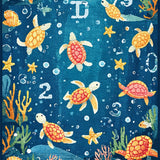 Playful Sea Animal with Alphabet and Number Learning Elements(Blue)