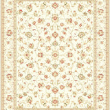 Watercolor Floral Area Featuring Elegant Beige Motifs(Beige)