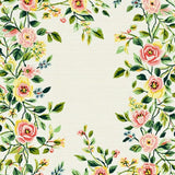 Boho Floral Bath for Shower Absorbent Mat with Rubber Backing(Ivory)