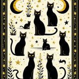 Mystical Black Cat Bathroom With Enchanting Feline Silhouette Design(Black)