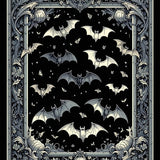 Gothic Noir Bat Silhouettes(Gray)