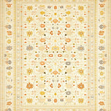 Mid Century Modern Oushak with Beige and Ivory Accents(Beige)