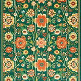 Minimalist Bright Patterned Arrangement(Green)
