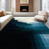 Modern Ombre Striped Design Non Slip Floor Covering(Gray)