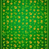 Whimsical Green Floral Design(Green)
