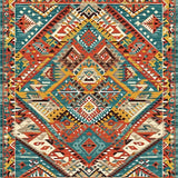 Artisan Tribal Print with Rich Hues(Orange)