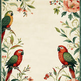 Charming Tropical Bird Motif(Beige)