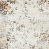 Floral Whisper Beige Anti Slip Bath Absorbent Shower(Beige)