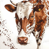 Western Cow Print for Rustic Decor(Brown)
