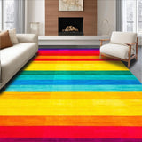 Abstract Rainbow Tiled Design(Red)