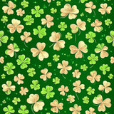 Whimsical Clover Patterned Welcome Mat(Green)