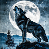 Rustic Gray Toned Animal Motif(Blue)
