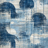 Abstract Octopus Bath Mat Navy Blue Art Non Slip Floor(Blue)