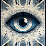 Evil Eye Ethnic Patterned Accent(Blue)