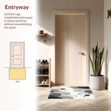 Contemporary Beige and Smoke Area with Abstract Floral Medallion Design(Gray)