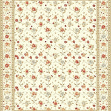Versatile Entry with Non Slip Base Stylish Floral Motif(Beige)
