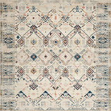 Boho Inspired Diamond Medallion Area with Raised Textural Elements(Beige)
