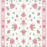 Radiant Light Pink Floral Artistry(White)
