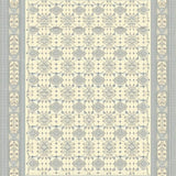 Boho Chic Area with Geometric Beige Lattice and Grey Medallions(Beige)
