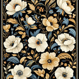 Sophisticated Monochrome Floral(Black)