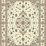 Timeless Distressed Elegant Floral Medallion Design(Beige)