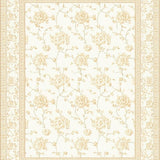 Throw Beige Floral Neutral Area Vintage(Beige)