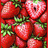 Quirky Pink Fruit Motif(Red)