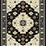 Luxurious Vintage Damask Motif(Black)