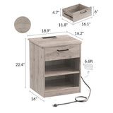 ODIKA Everyday Side Table with Fast Charging Station - ODIKA
