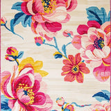 Artful Multicolor Dahlia Design(Ivory)