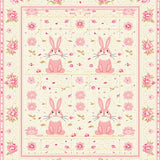 Charming Whimsical Rabbit Floral(Beige)