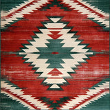 Vibrant Distressed Southwest Motif(Red)