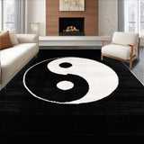 Elegant Circular Yin Yang Motif(Black)