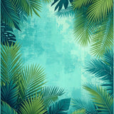 Tropical Floral Mosaic Aesthetic(Green)