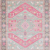 Elegant Oushak Star Motif(Pink)
