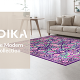 Whimsical Purple Floral Tapestry(Purple)