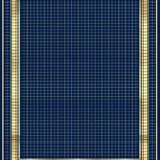 Vibrant Geometric Arrangement with Luxe Borders(Blue)