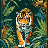 Rustic Green Tropical Motif(Orange)