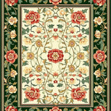 Contemporary Symmetrical Floral Elements(White)