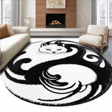 Black and White Animal Shower Mat Non Slip(Black)