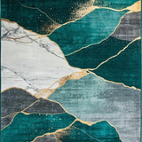 Contemporary Teal and Gold Motif(Green)