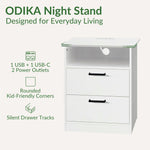 ODIKA Everyday Side Table with Fast Charging Station - ODIKA