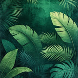 Lush Tropical Leaf Motif(Green)
