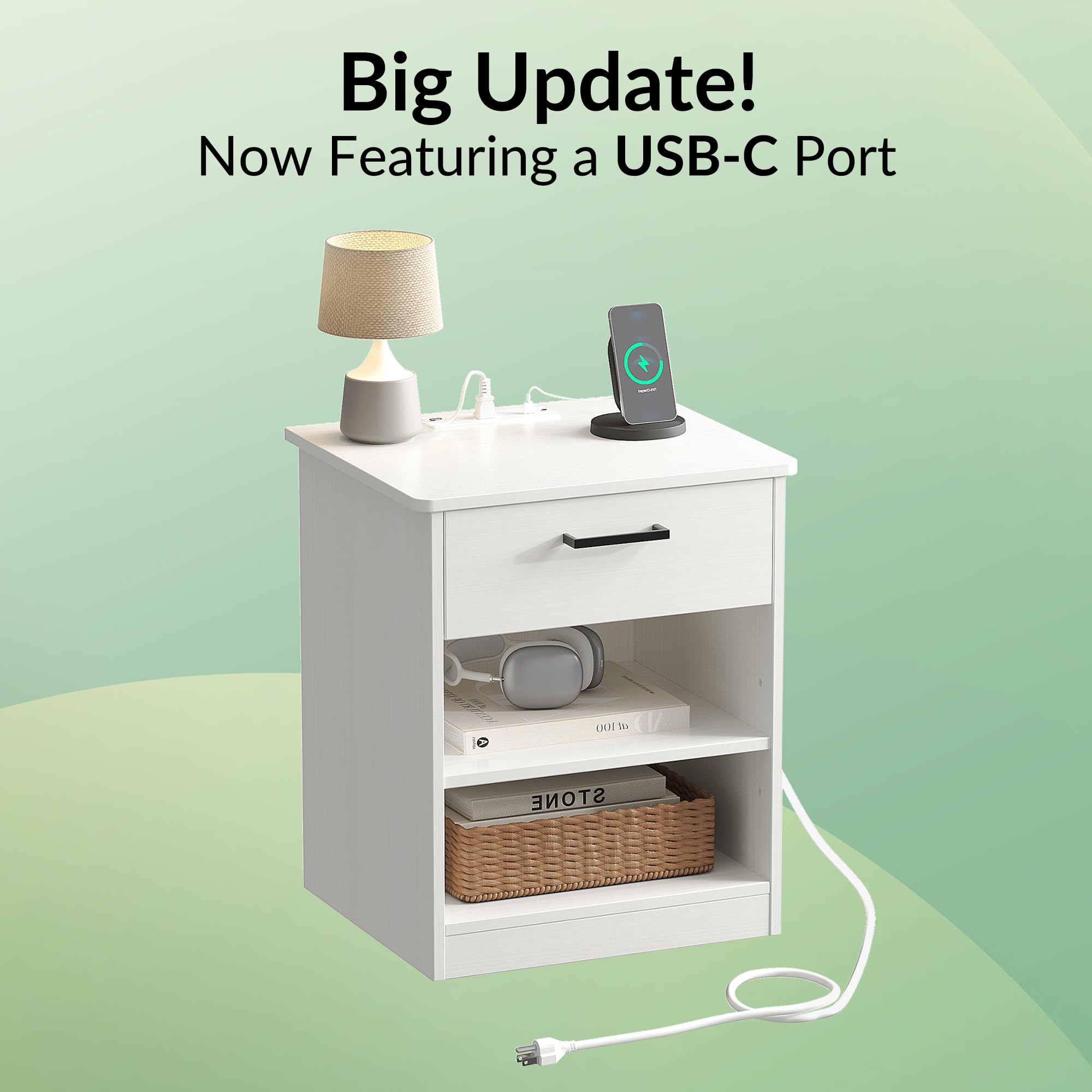 ODIKA Everyday Side Table with Fast Charging Station - ODIKA