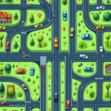Interactive Road Traffic Playmat for(Blue)