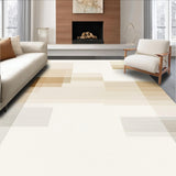 Abstract Horizon Beige Area Modern Artistic Floor Covering(Beige)