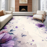 Whimsical Floral Brushstroke Creation(Purple)