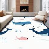 Whimsical Coastal Whale Motif(Blue)